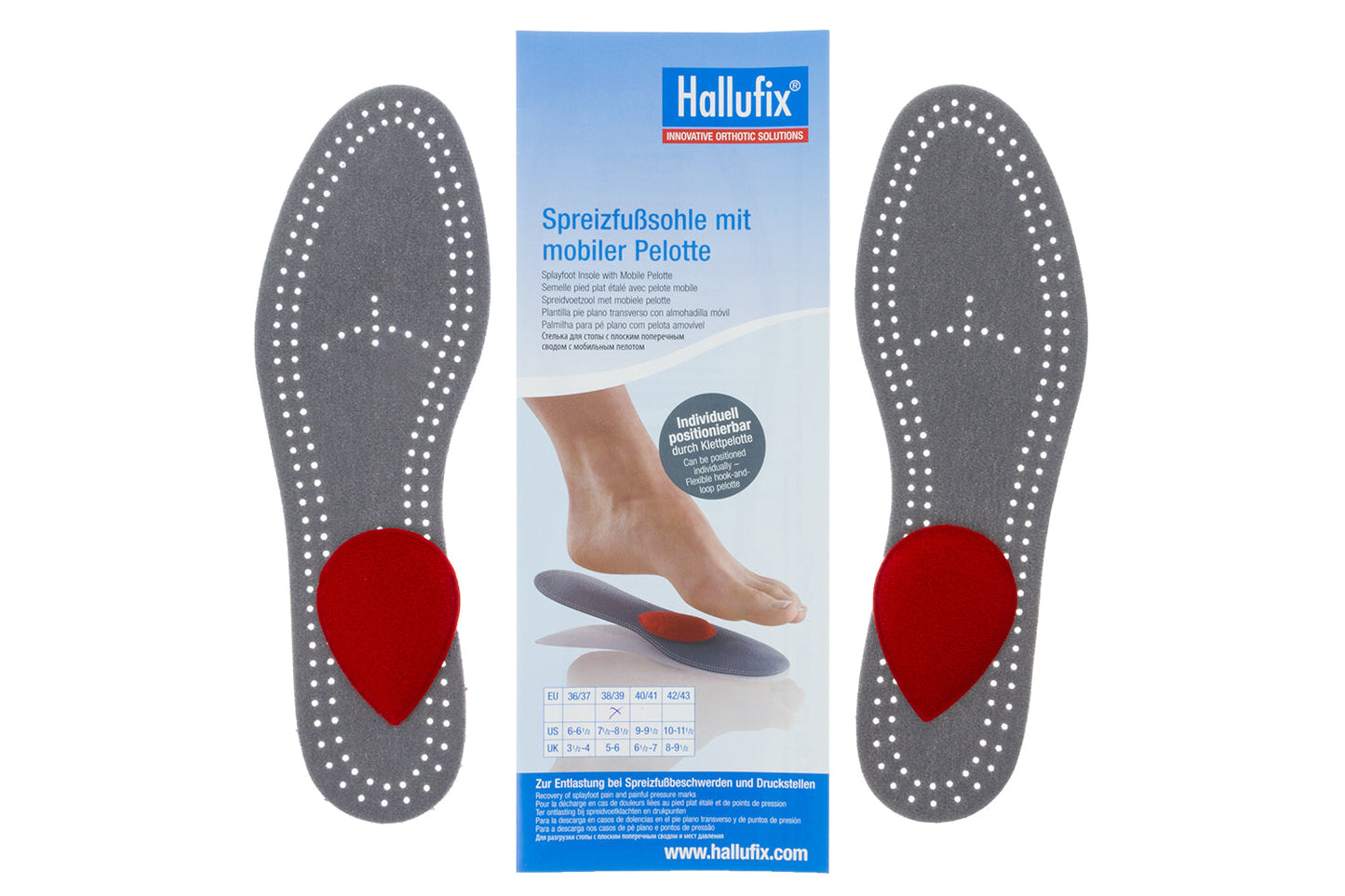 Hallufix Sohle mit mobiler Pelotte